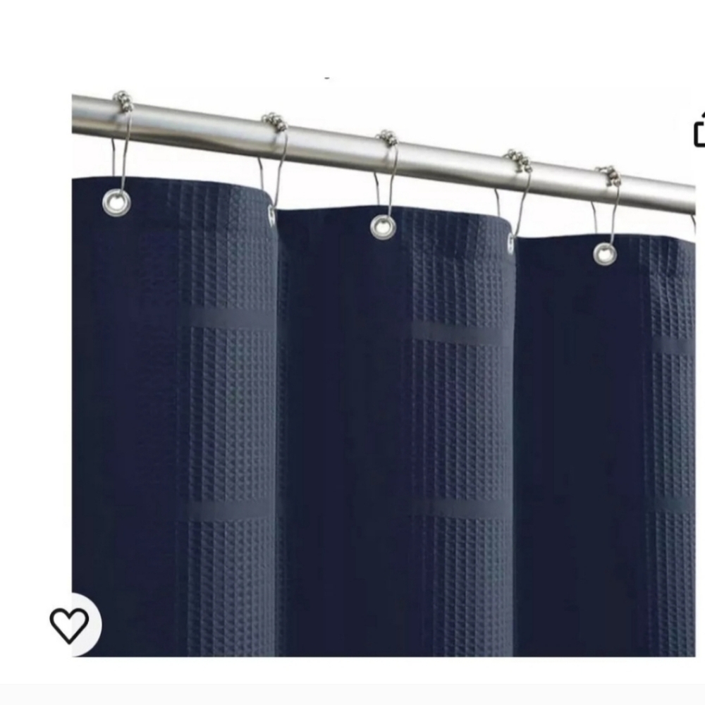 Nueva Spa 5 Piece Bath Set Meriden Navy. Hooks, Liner, Soap Pump, Tumble… - Picture 3 of 7